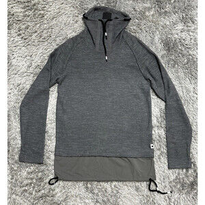 Madison Supply Men's Mockneck Mixed Fabric Sweater In Quiet Shade Size S $158